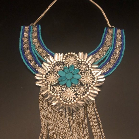 Beaded Statement Necklace - Picture 3 of 3